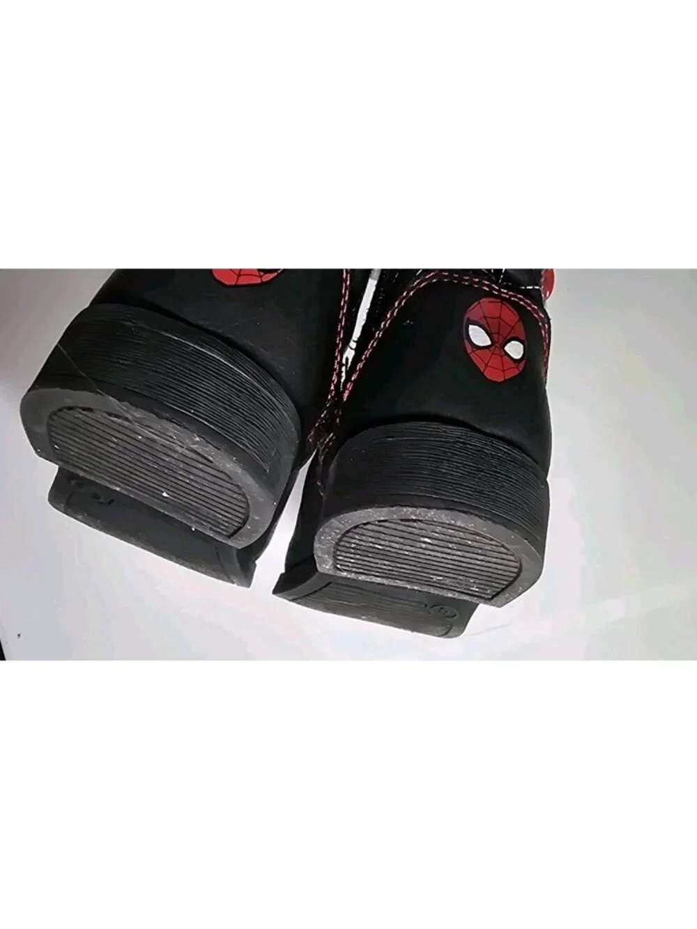 Marvel Spider-Man Kids Black Cowboy Boots W/ Red Spider Web Design Size 8